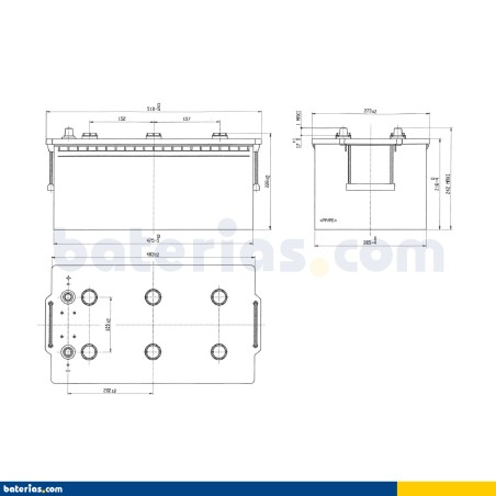 Batería Exide EG2153 215Ah - 2