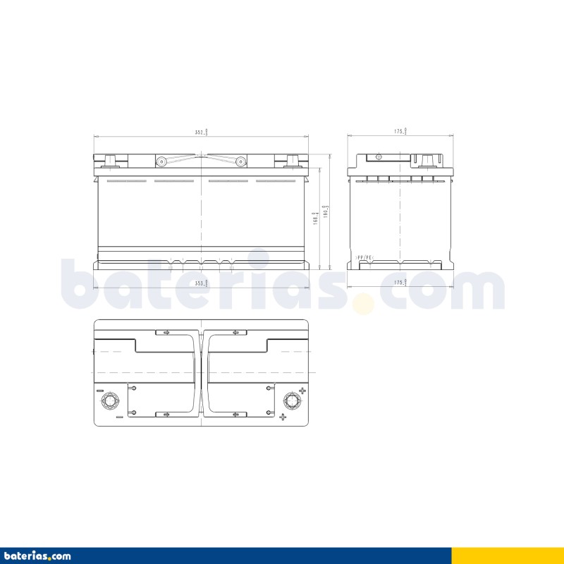 Batería Exide EK950 95Ah - 2