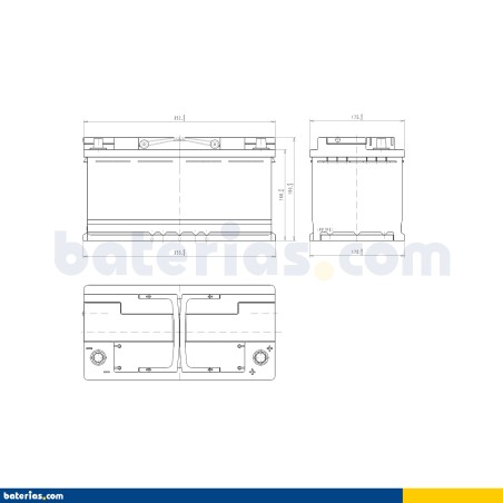 Batería Exide EK950 95Ah - 2