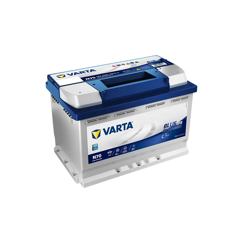 Car batteries WEZER 70Ah 550A + on the left in Europe