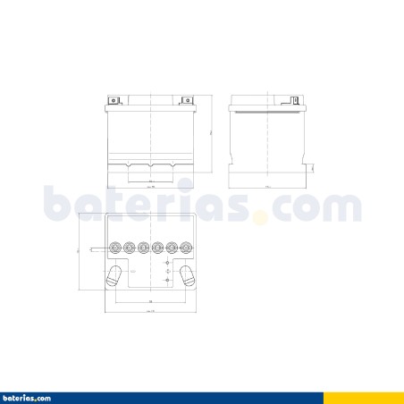 Marine battery Exide ES450 12V 40Ah 280A GEL – image 2