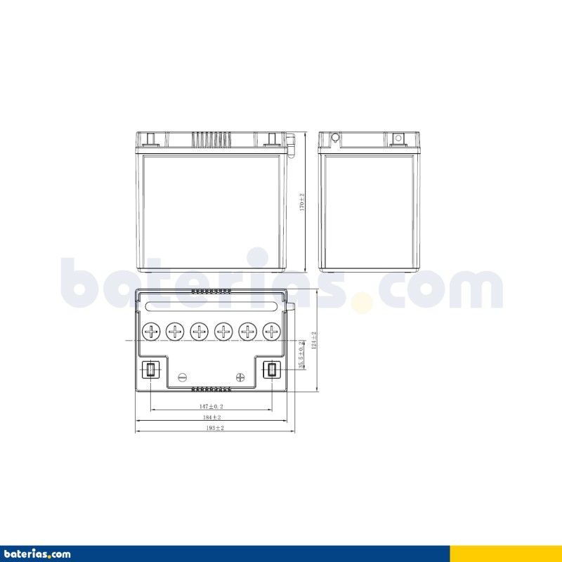 Batería Exide E60-N24AL-B 28Ah - 2