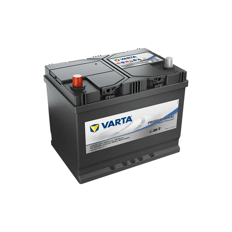 Batterie 12V 75Ah 680A sans entretien pour VUL et véhicules légers