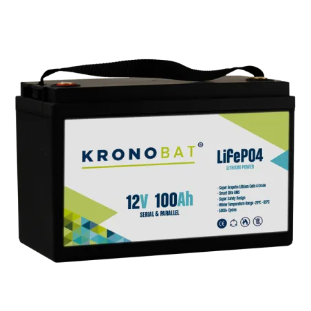 Batteria al litio 100Ah 12V LifePo4 KRONOBAT - 1