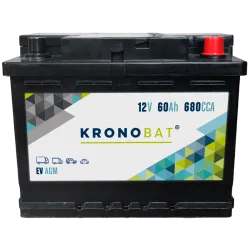 Kronobat EV-60-AGM. Batería de coche Kronobat 60Ah 12V