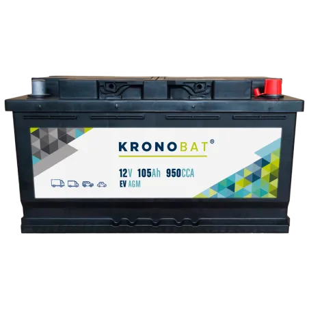 Kronobat EV-105-AGM. Batería de coche Kronobat 105Ah 12V