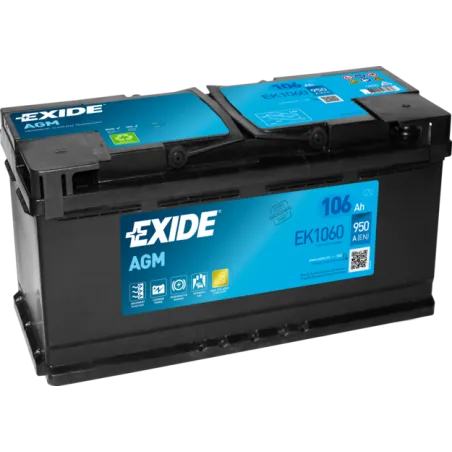 Exide EK1060. batterie de démarrage Exide 106Ah 12V