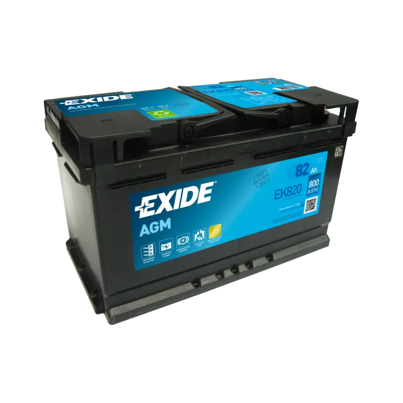 Exide EK820. batterie de démarrage Exide 82Ah 12V