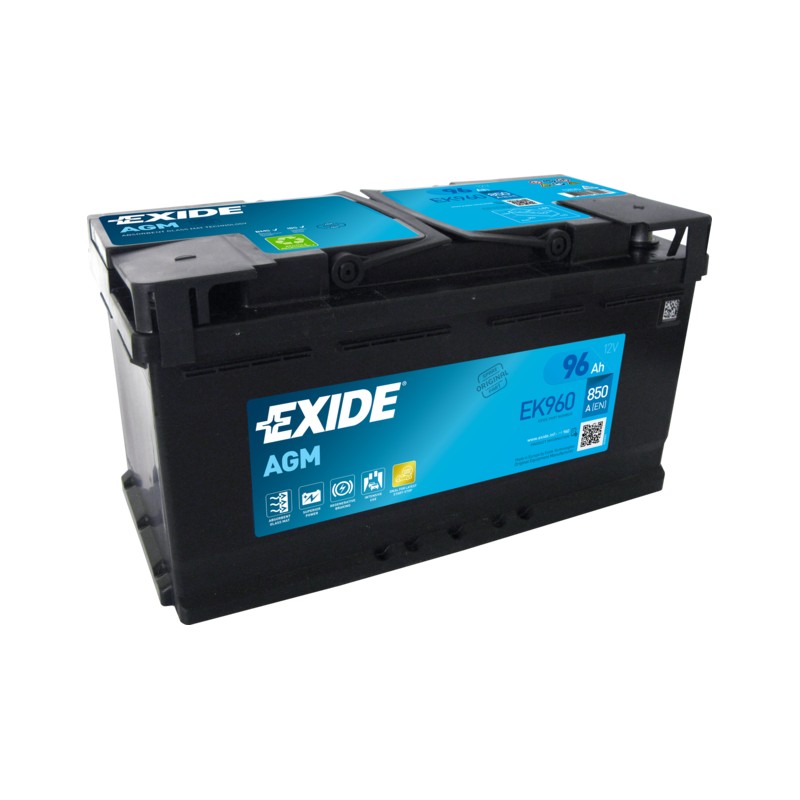 RACING CHAMPIONS EXIDE BATTERIES トラック Start-Stop battery Exide EK960 12V 96Ah 850A AGM | baterias.com