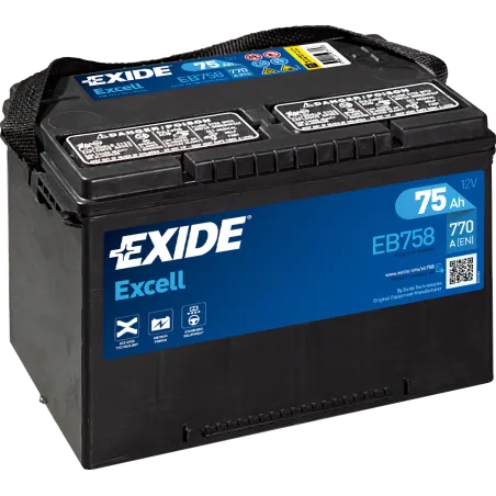 Batería Exide EB758 75Ah 770A 12V Excell