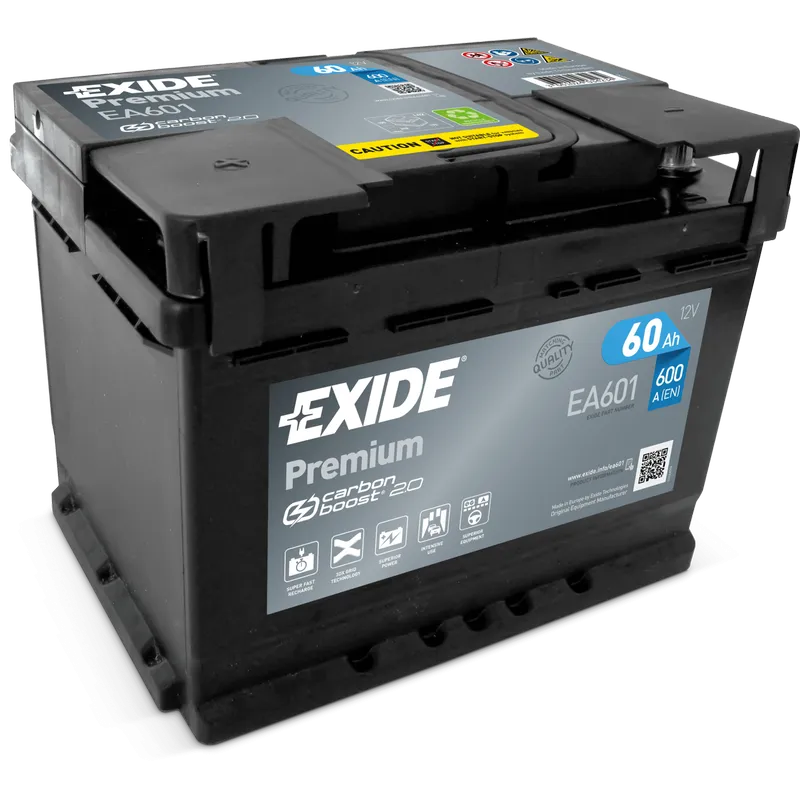Batería Exide EA601 60Ah 600A 12V Premium