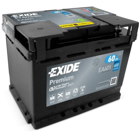 Batería Exide EA601 60Ah - 1