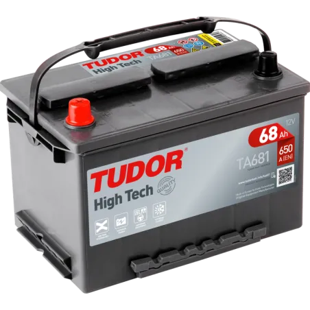 Tudor TA681. Batterie de voiture Tudor 68Ah 12V