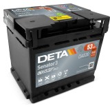 Car battery Deta DA530 12V 53Ah 540A