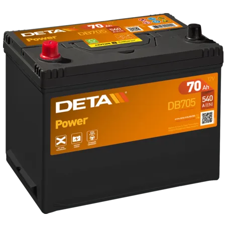 Deta DB705. Batteria Deta 70Ah 12V