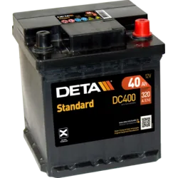 Deta DC400. Car battery Deta 40Ah 12V
