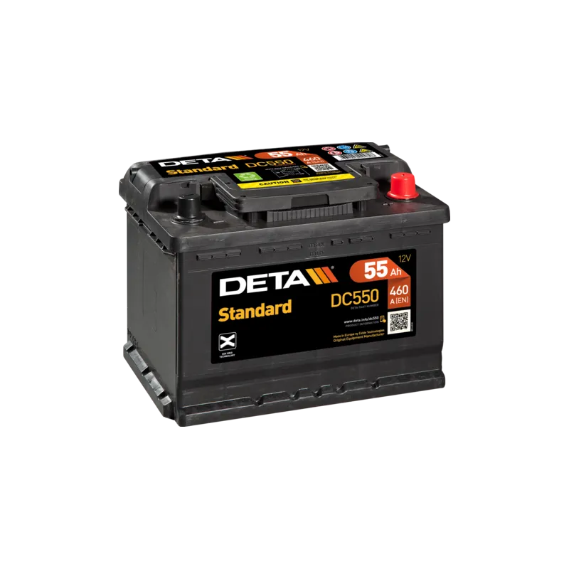 Deta DC550. Batteria dell'auto Deta 55Ah 12V