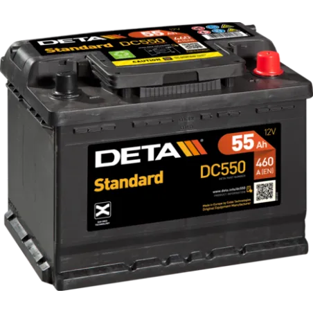 Deta DC550. Batteria dell'auto Deta 55Ah 12V