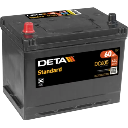 Deta DC605. Batterie de voiture Deta 60Ah