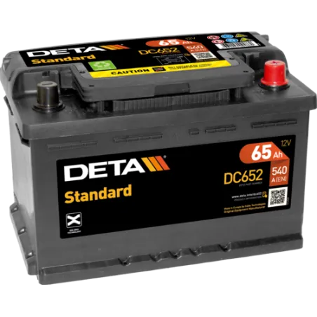 Deta DC652. Batteria dell'auto Deta 65Ah 12V