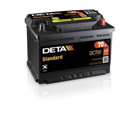 Deta DC700. Batteria dell'auto Deta 70Ah 12V