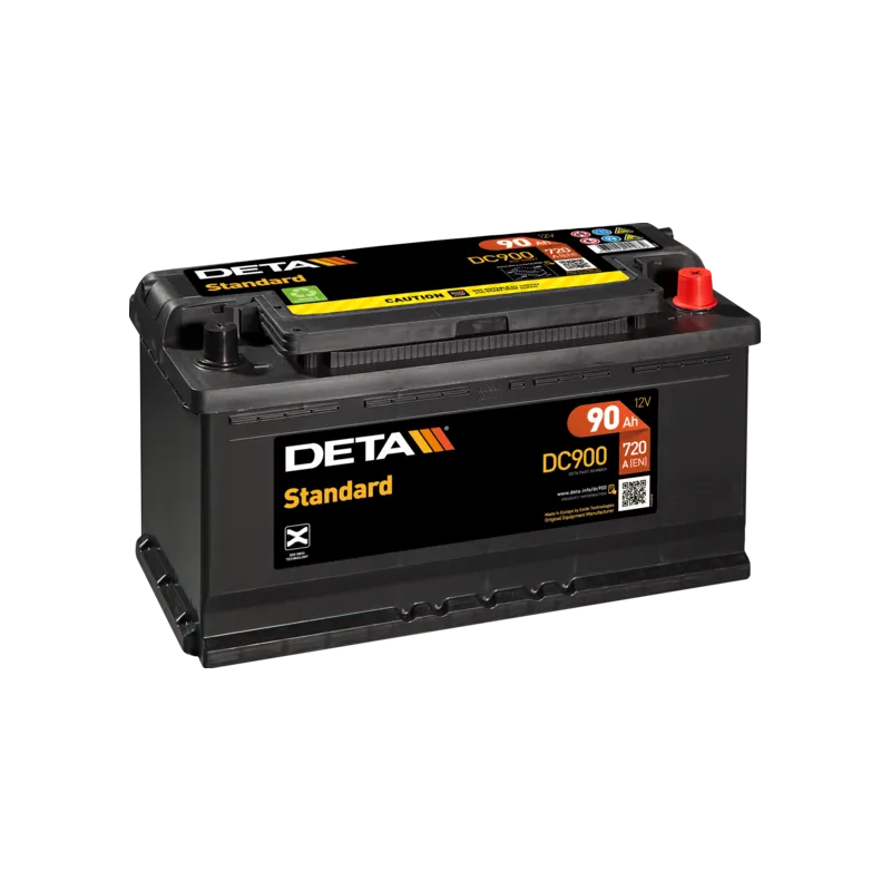 Deta DC900. Batterie de voiture Deta 90Ah 12V
