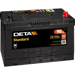 Deta DC904. Car battery Deta 90Ah 12V