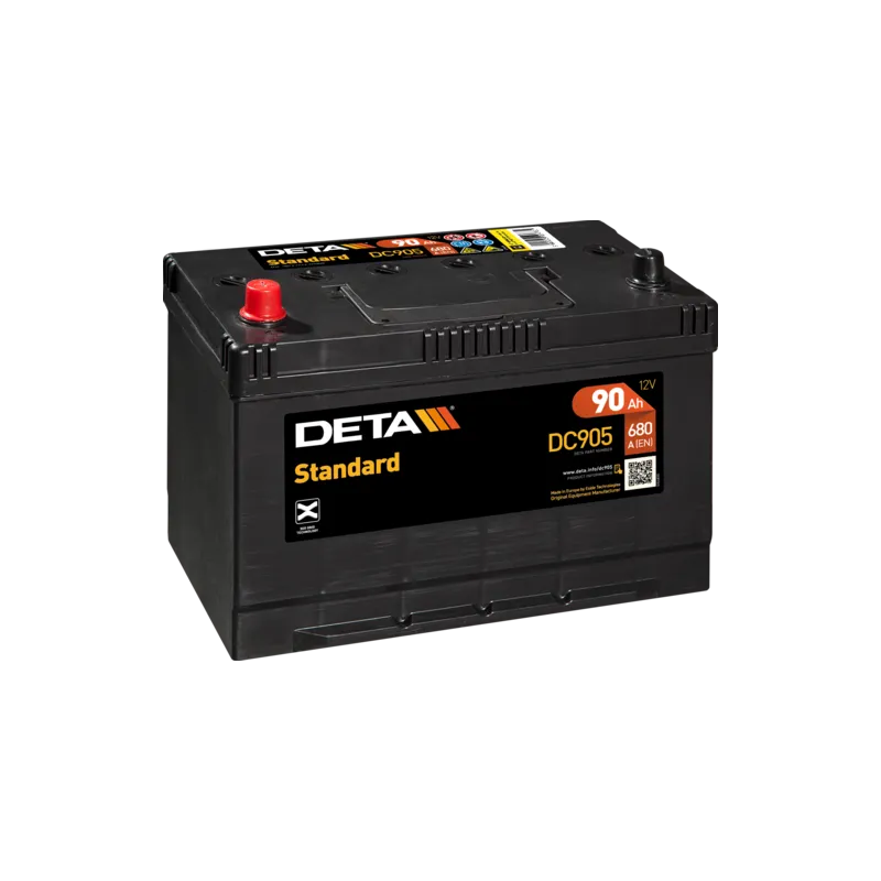 Deta DC905. Batteria dell'auto Deta 90Ah 12V