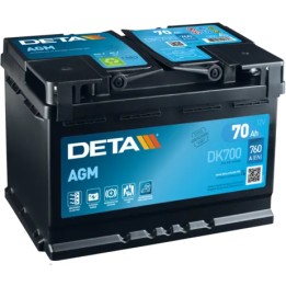 Start-Stop battery Deta DK700 12V 70Ah 760A AGM