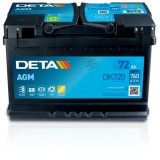 Start-Stop battery Deta DK720 12V 72Ah 760A AGM