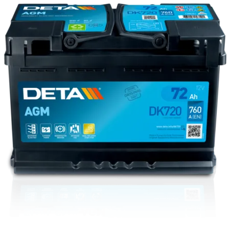 Deta DK720. Bateria Deta 72Ah 12V
