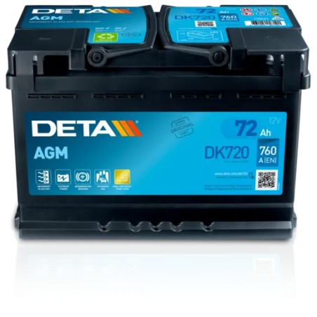 Deta DK720. Batteria Deta 72Ah 12V