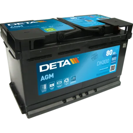 Deta DK800. Batterie Deta 80Ah 12V