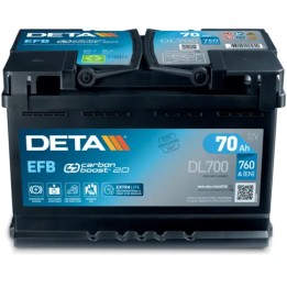 Start-Stop battery Deta DL700 12V 70Ah 760A EFB