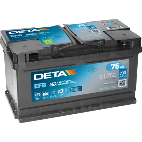 Deta DL752. Batterie Deta 75Ah 12V