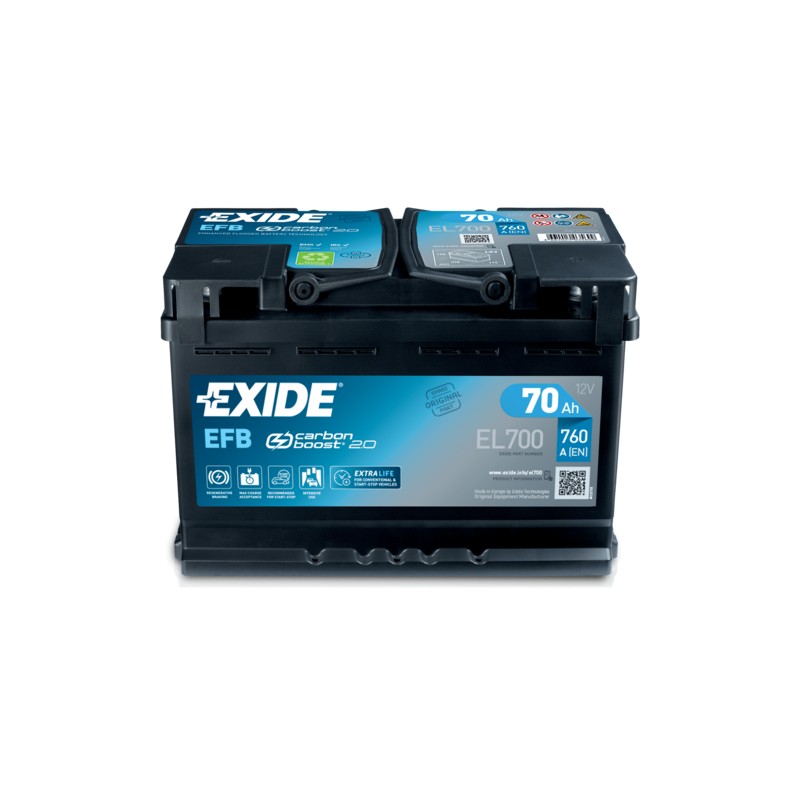 Exide EL700. starter battery Exide 70Ah 12V