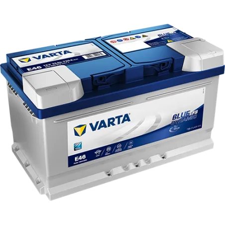 Varta E46. Start-stop car battery Varta 75Ah 12V