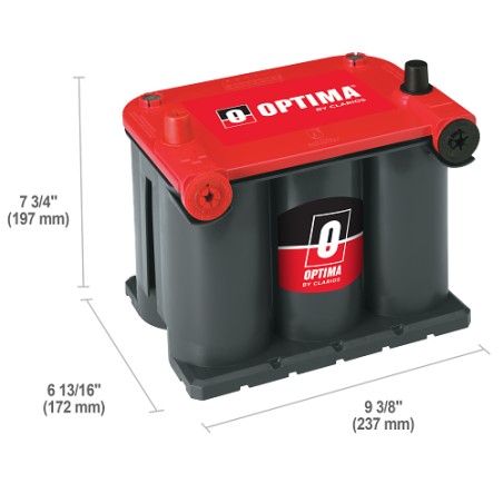 Batteria auto Optima RTU-3.7 12V 44Ah 730A AGM – immagine 2