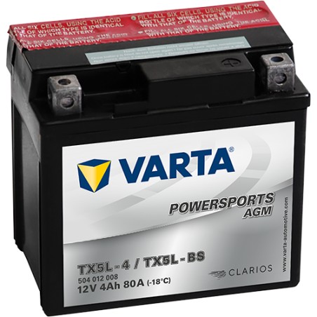VARTA 504012003 YTX5L-4 YTX5L-BS - 1