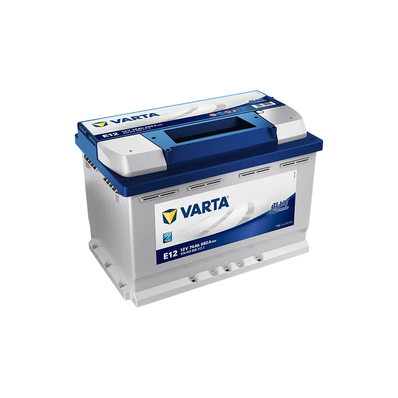 Varta E12. Car battery Varta 74Ah 12V