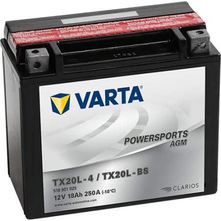 VARTA 518901026 YTX20L-4 YTX20L-BS - 1