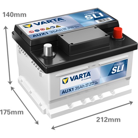 Car battery Varta AUX1 12V 35Ah 520A – image 2