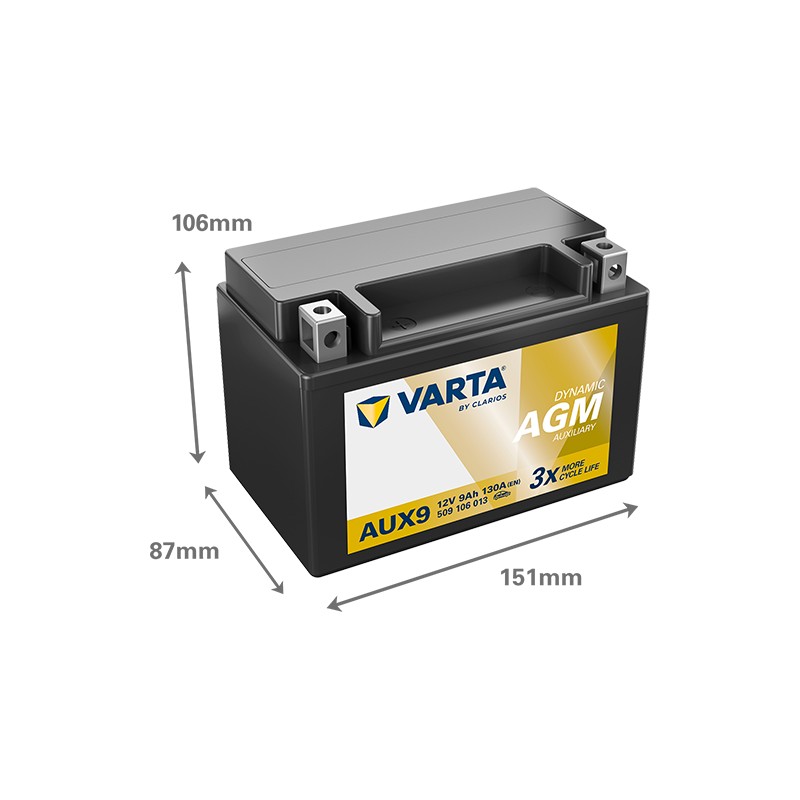 Batteria VARTA AUX9 12V 9Ah 130A