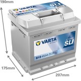 Batería VARTA B19 12V 45Ah 400A