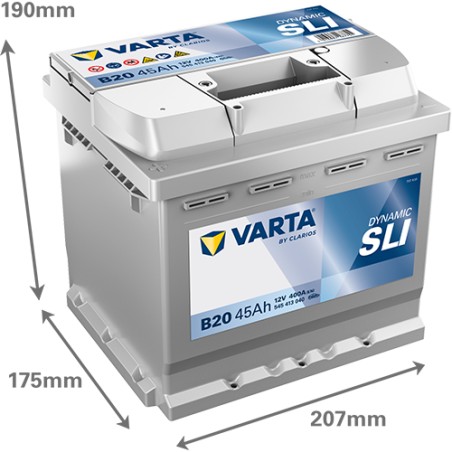 Batterie VARTA B20 12V 45Ah 400A