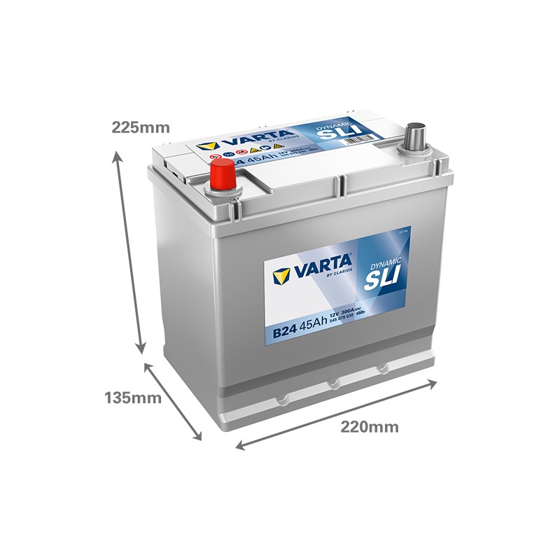 Batterie VARTA B24 12V 45Ah 300A