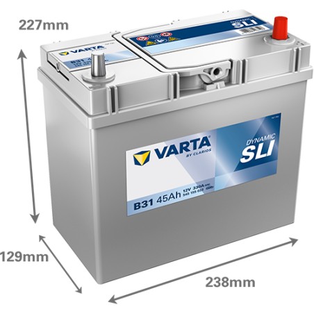 Batteria VARTA B31 12V 45Ah 330A