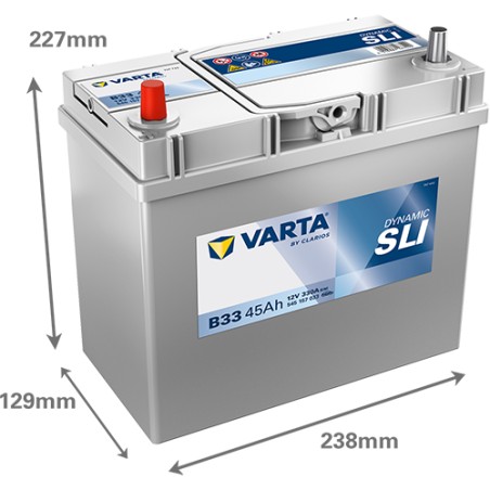 Batteria VARTA B33 12V 45Ah 330A