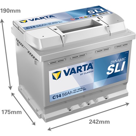 Batteria VARTA C14 12V 56Ah 480A