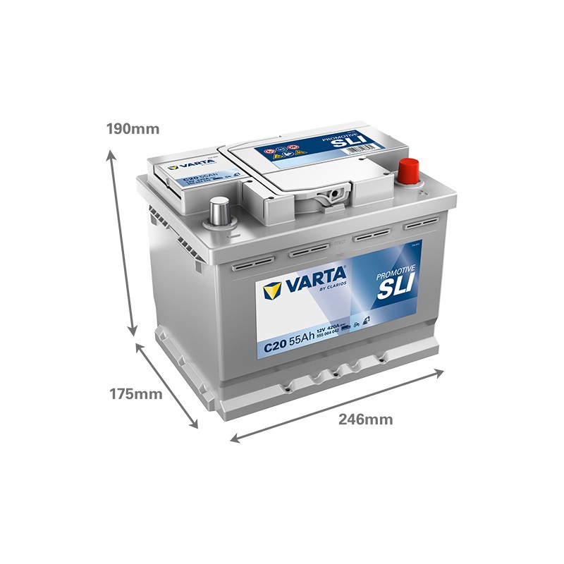 Battery VARTA C20 12V 55Ah 420A
